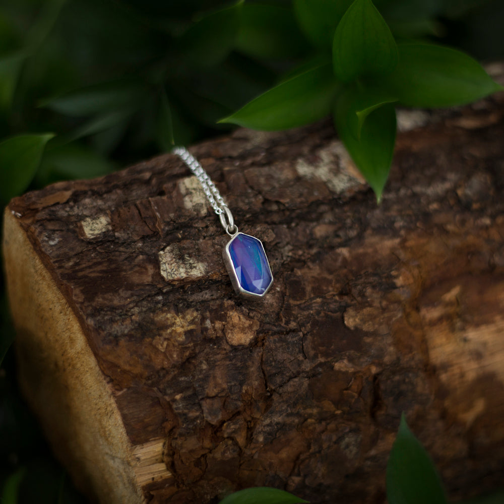 Aurora Opal doublet pendant