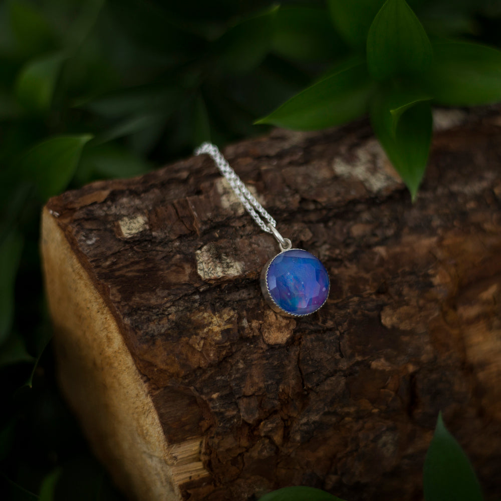 Aurora Opal doublet pendant