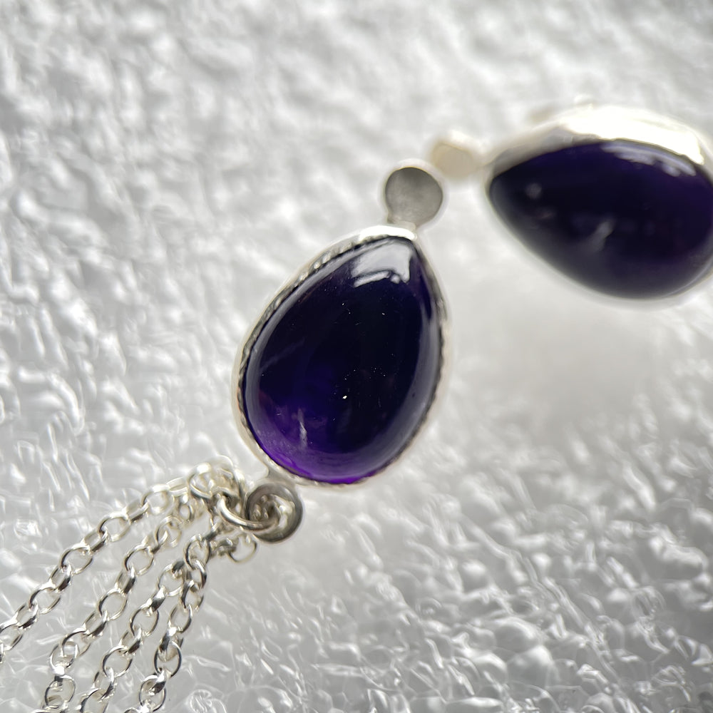 Amethyst drop earrings