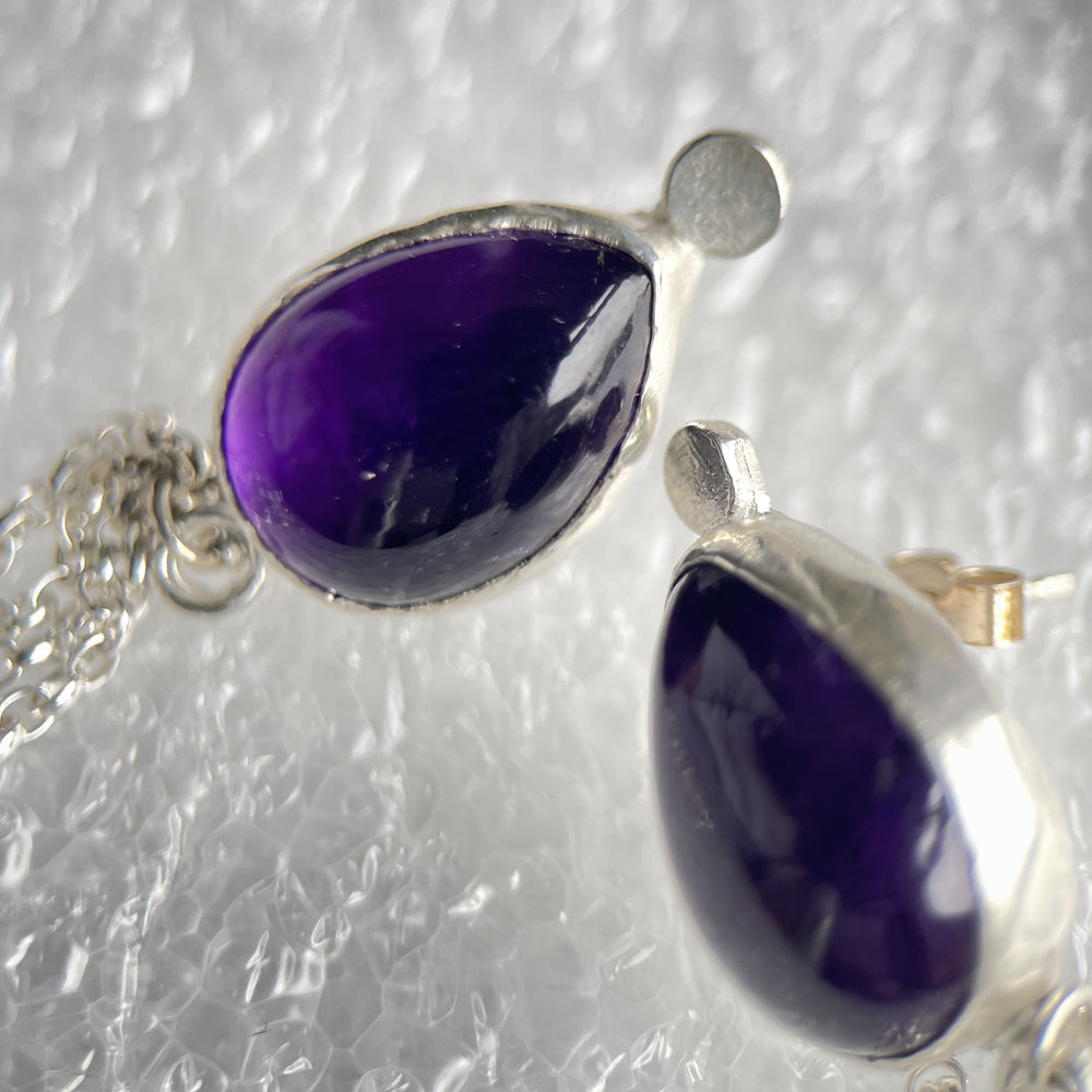 Amethyst drop earrings