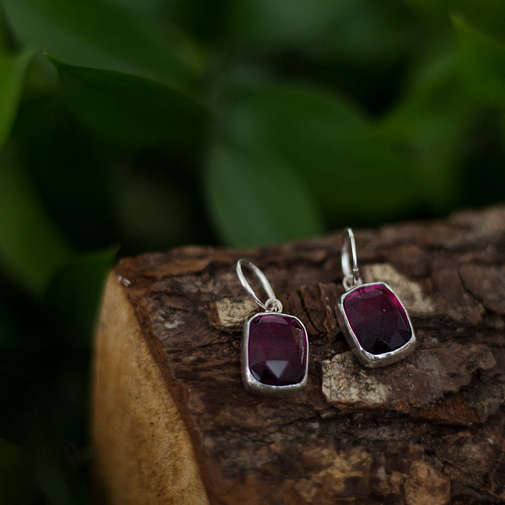 Lab created bio tourmaline earrings