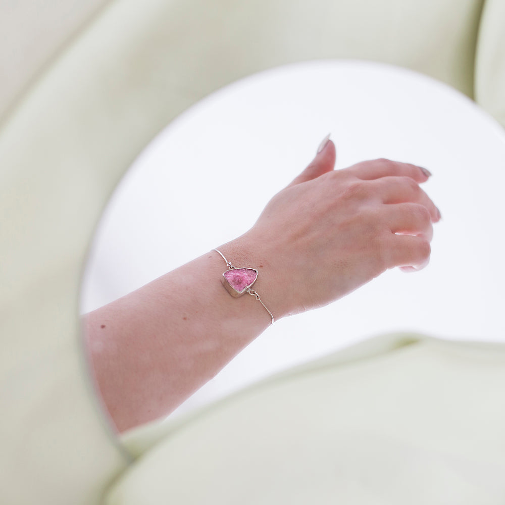 Pink cobalt calcite bracelet The Elven Smith