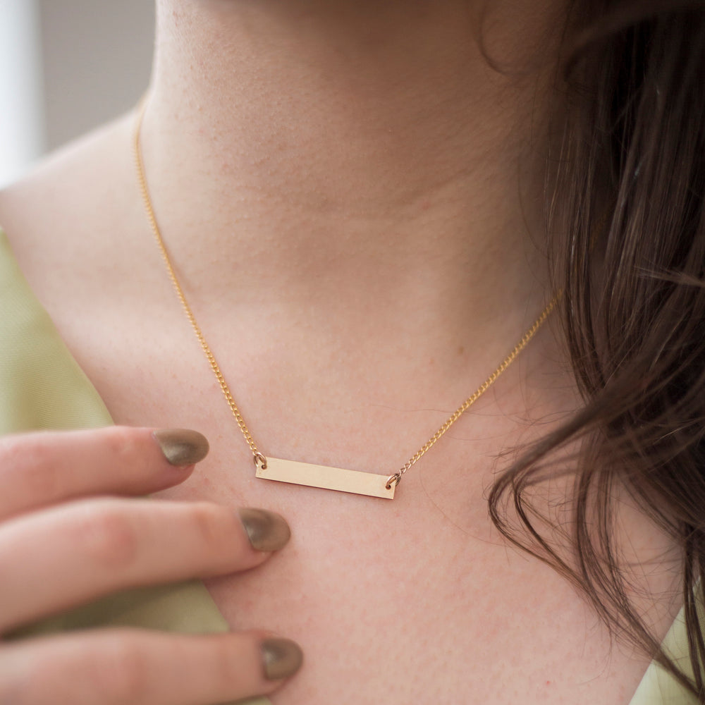 Golden Horizon bar necklace