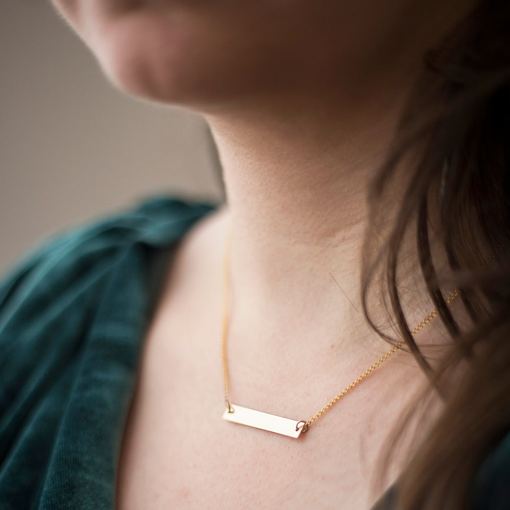 Golden Horizon bar necklace